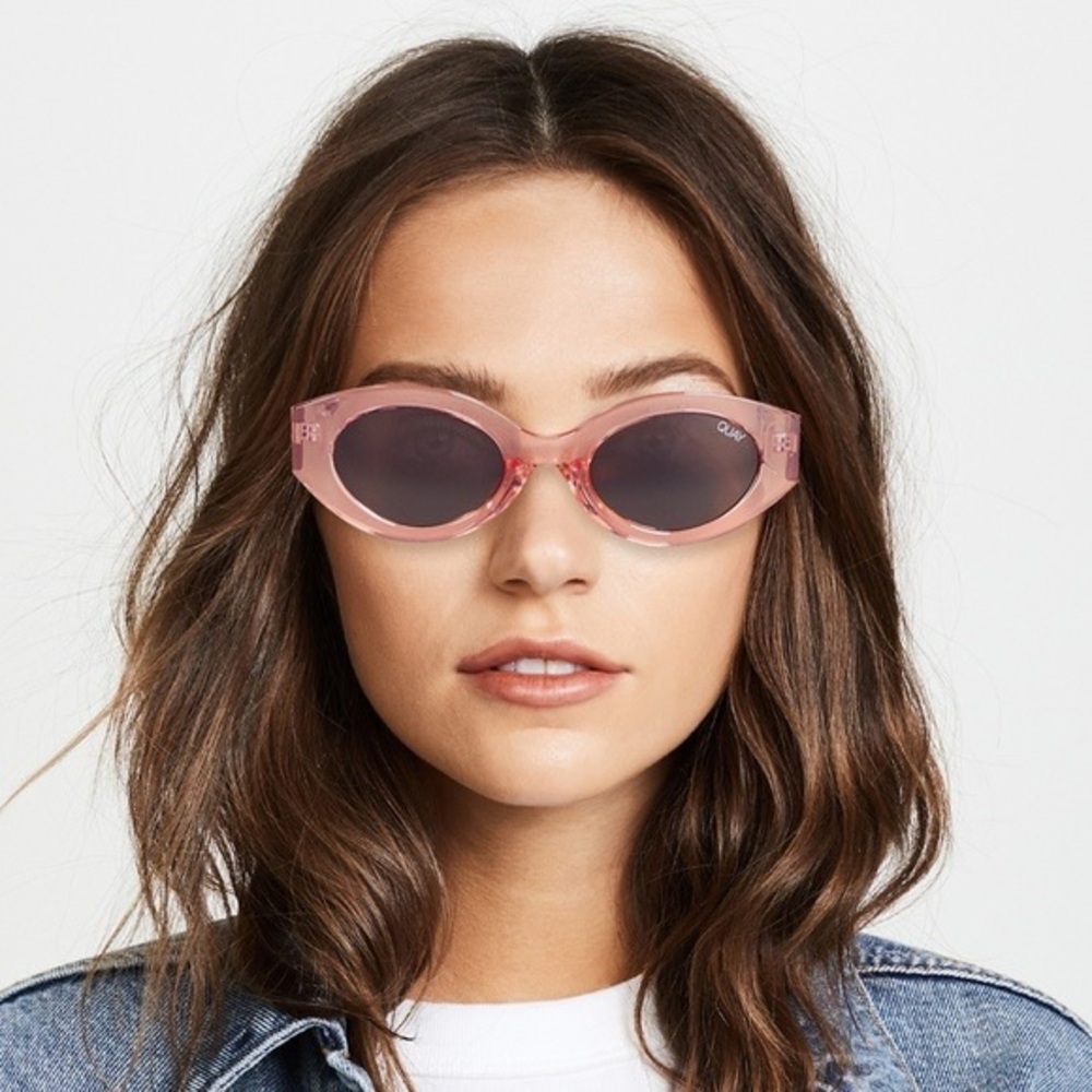 Quay Australia Pink Oval Sunglasses